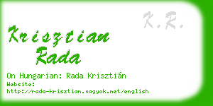 krisztian rada business card